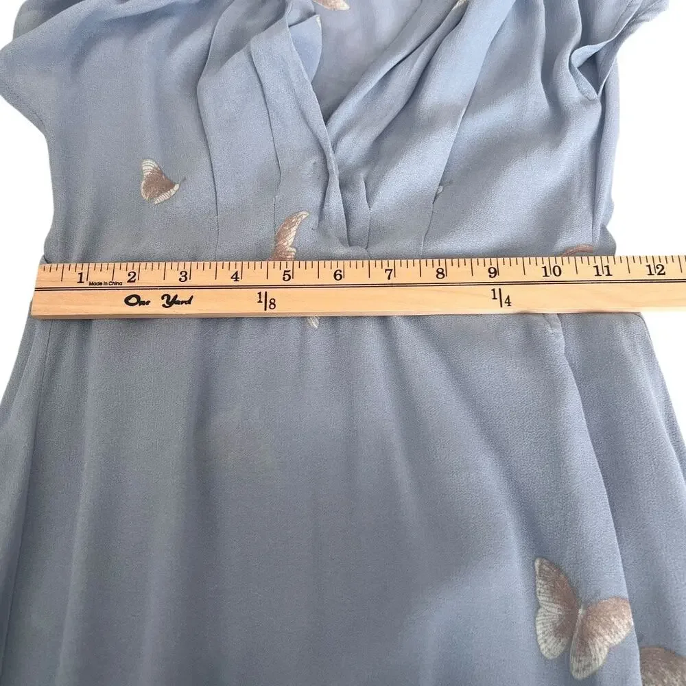 Reformation Sandra Kuren Crane Butterfly Print Maxi Dress Size S - Picture 13 of 16